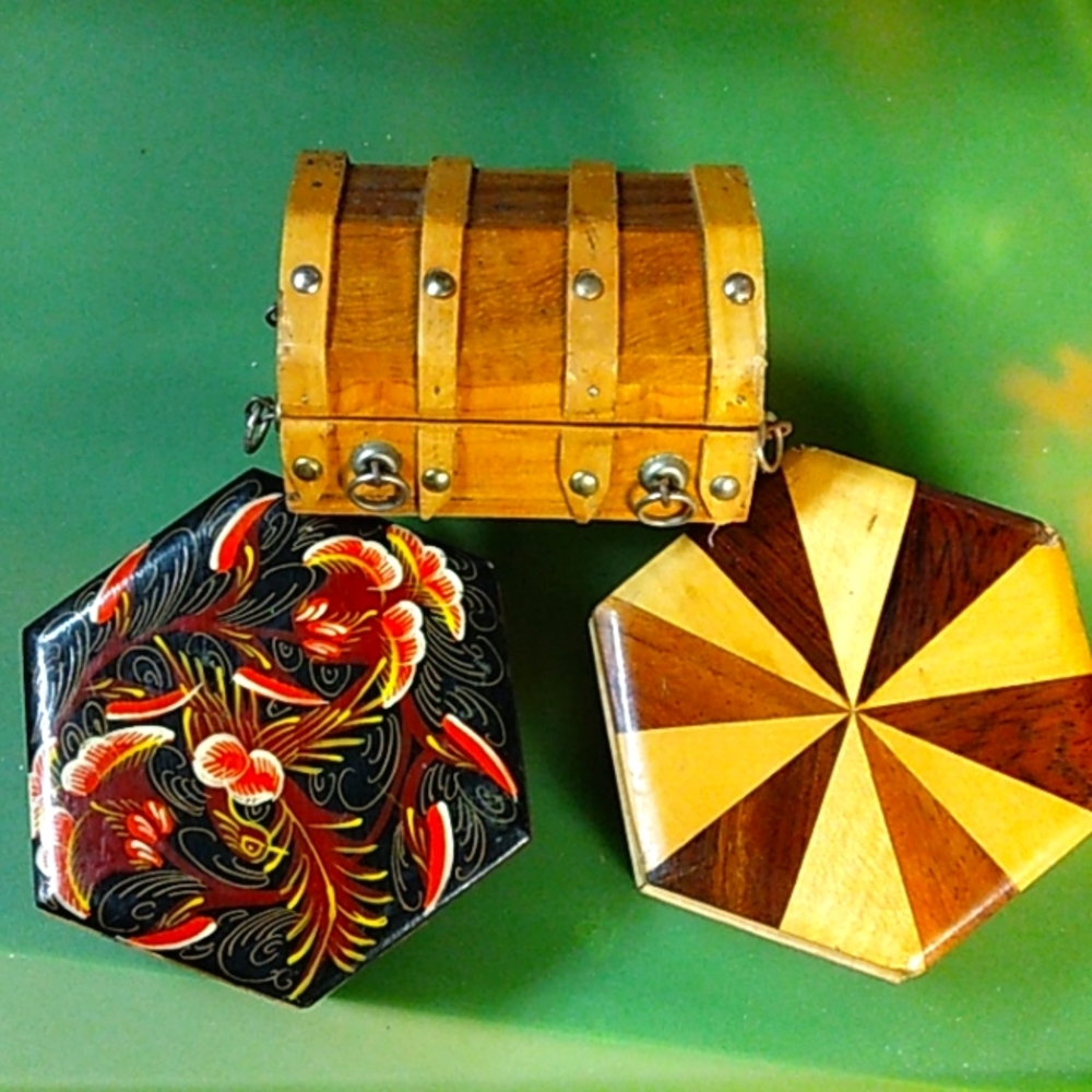 Vintage wooden boxes